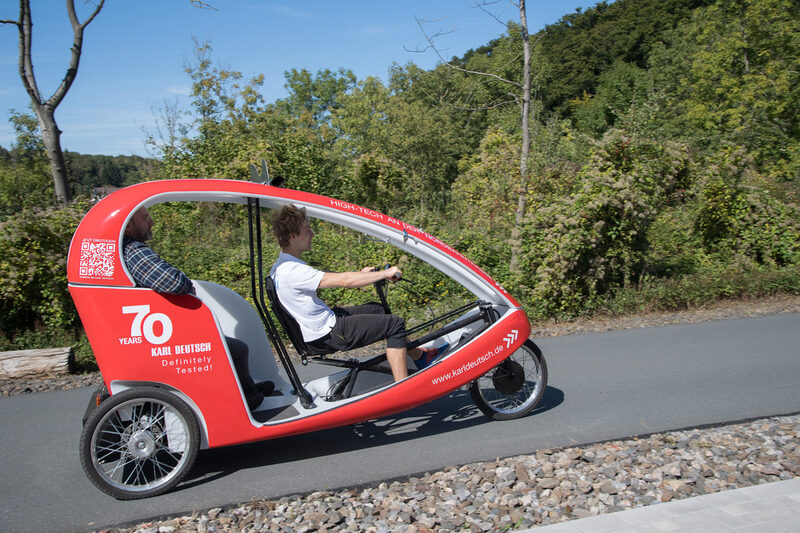 Stadtführung mal anders - auf der Nordbahntrasse mit dem VeloTaxi