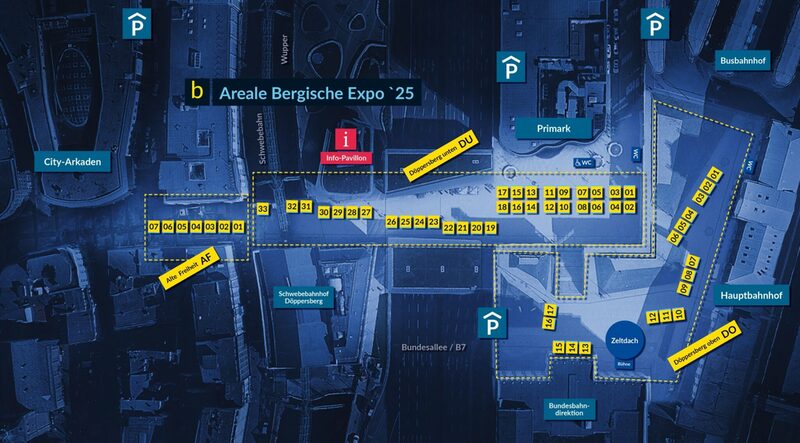 Lageplan der Aussteller bei der Bergischen Expo´25