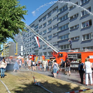 Abkühlung durch die Feuerwehr