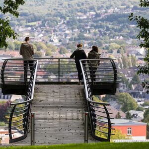 Nordpark: Blick auf Skywalk und Barmen